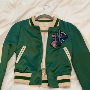 Maje satin bomber jacket